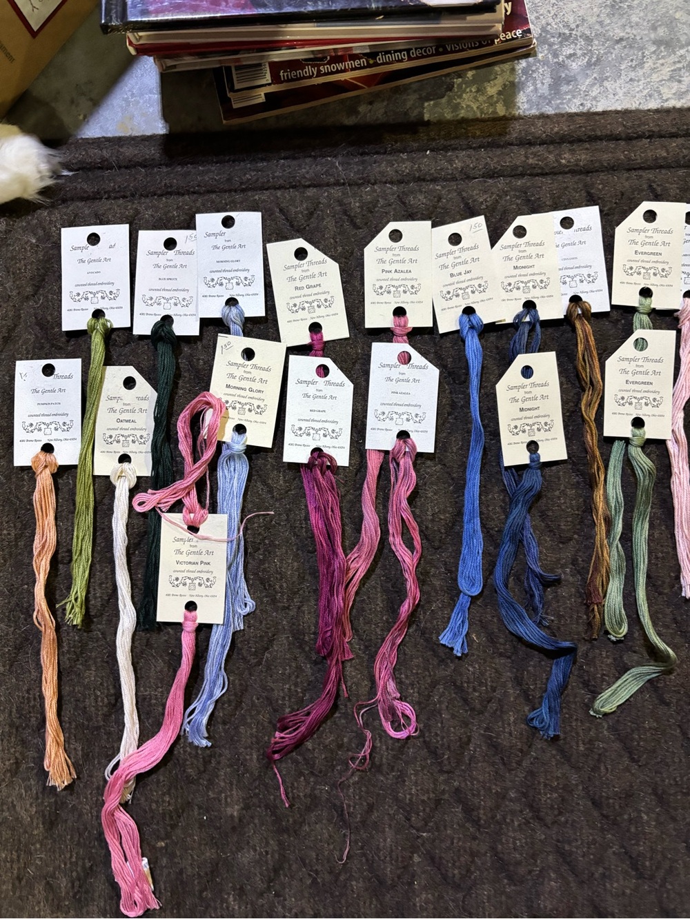 Sampler Threads Embroidery Floss Set - Assorted Pink, Blue, Green, Purple